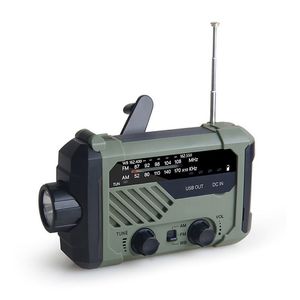 Radio Portable Radio Hand Crank Am FM NOAA Emergency 3-in-1 Reading Lamp ficklampa Solarladdning Teleskopisk antenn SOS Alert 221025
