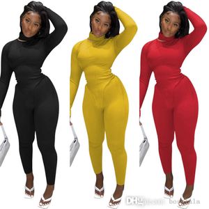 Womens Autumn Wear New Pants Suits Solid Color High Twile Leisure Bit Bit Bit Beate Two Two Gogger Set Fashion Sportswear