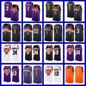 Devin Booker Basketball Jersey 1 3 22 13 34 Phoenixs Sun 2022 Nowy Chris Paul DeAndre Ayton Steve Nash Charles Barkley Beige Retro Men 2022