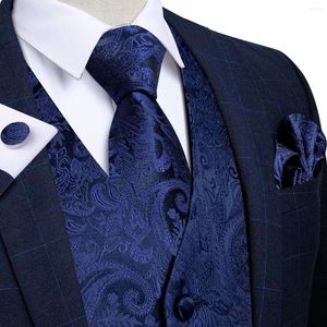 Kamizelki męskie kamizelki kamizelki Paisley Formalna sukienka muszki krawat kieszonkowy zestaw kwadratowy zestaw ślubny kamizelka