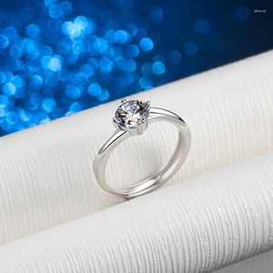 Eheringe Moissanit Diamond Ring 1 Karat D Farbe Weißgold Engagement Liebe miteinander verflochtenen Valentinstagsgeschenk