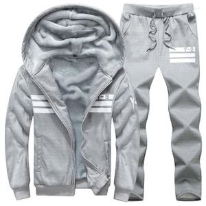 Tute da uomo Big Size 7xl 8xl 9xl Tuta da uomo Set sportivi da jogging Pantaloni sportivi da corsa Felpe con cappuccio Set Plus Velluto 2 pezzi Sudore caldo