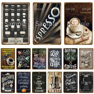 Coffee Metal Painting Indoor Party Sign Poster in metallo vintage Bar Pub Club CoffeeShop Plate Home Decor 20cmx30cm Woo