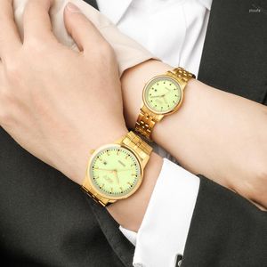 Wristwatches So Cool Creative Luminous Couple KKY Top Lover Watches Men Fashion Business Gold Clock Women 2022