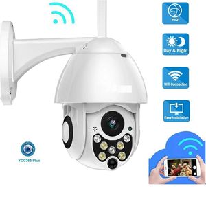 Telecamere Dome YCC365 Plus WIFI Telecamera IP per esterni wireless Protezione di sicurezza Speed Dome 1080P PTZ Pan Tilt Zoom digitale 4X Camma di sorveglianza 221025