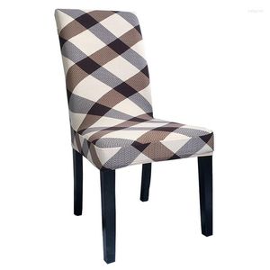 Chair Covers European-style Stretch Spandex Anti-fouling Dining Cover Printing Kitchen Wedding El Home Banquet Stool Sheath 1 Piece