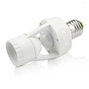 Lamph￥llare E27 LED -gl￶dlampor Light Socket Switch Infrared PIR Sensor Base Smart Adapter Converter