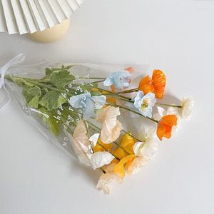 装飾花ネイビーウェディングデコレーションchrysanthemum boho home decor roses bouquet fake