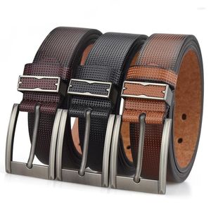 Belts Anpudusen Men Belt Male High Quality Leather Genuine Strap Luxury Pin Buckle Fancy Vintage Jeans