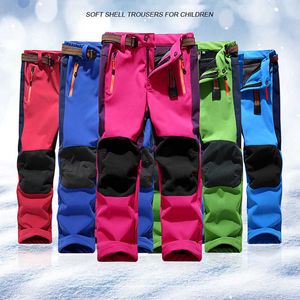 Skidåkning Bib Pants Children's Assault Boys Girls Outdoor vandringsklättring Trekking Sports Storm Fece Fece vattentät vindtät skidbyxor L221025