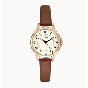 Gedi New Fall Fashion Design Retro Style Quartz Simple Vervent Watch Watch Gift 108
