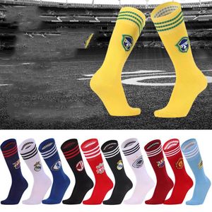 Herrensocken Herren-Fußballballkind Lange Tube professionelle Verdickung des Baumwollsportclubs Custom Knie nicht rutschernde atmungsaktiv