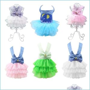 Hundebekleidung Haustier Hund Kleidung Kleid Prinzessin Rock Teddy Welpe Brautkleider für kleine mittelgroße Hunde Niedliche Modeaccessoires Y200922 Dhydv