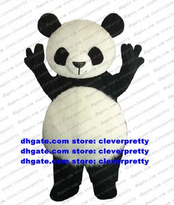 Nova versão gigante chinesa panda urso mascote figurino adulto desenho animado de caráter de traje de educação exposição Exposição de exposições de educação cx4018