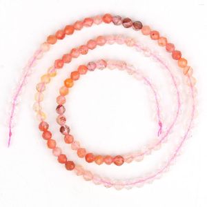 Perlen 3/4mm Facettierte Kleine Kleber Blume Kristall Naturstein Edelstein Runde Lose Für Diy Armband Schmuck Machen accessorice 15 zoll