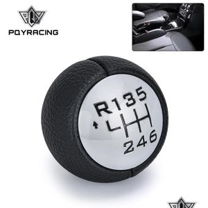 Peugeot için Vardiya Knob PQY 307 308 3008 407 5008 807 Ortak B9 Tepee Dişli Vites Knob 6 Hız Citron C3 A51 C4 Picasso 80 Drop Deliv Dhkcf