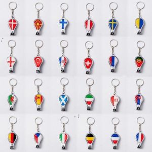 Qatar World Cup Openers Football Fans Small Gift Flag Pattern Nail Clipper Bottle Opener Keychain JNB16635