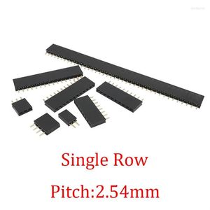 Lighting Accessories 100Pcs Single Row Female Socket Pin Header Wire Connector Pitch 2.54mm 40Pin Straight PCB Board Breakable PinHeader