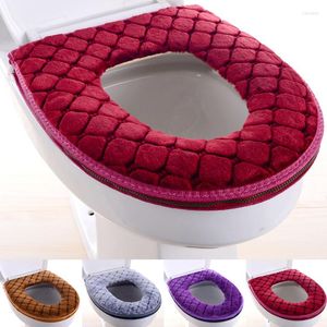 Toilet Seat Covers Universal Winter Spring And Autumn Warmer Mat Breathable Cover Plush Soft Pad Cushion Bathroom Accessorie