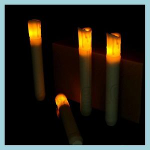 Party Decoration LED Candles Electronic Taper Candle Operated Flameless For Wedding Birthday Decorations 12st/1Sett2i5675 Drop Deli DHWSJ