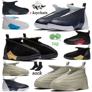 jumpman 15 15s mens basketballs shoes with socks sneakers High Boots Doernbecher Obsidian Stealth trainers men outdoors sports platform runners size 7-12