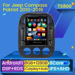CAR DVD Multimedya Jeep Compass için Video Oyuncu 1 Mk 2009-2015 Tesla Stil Navigasyon Stereo GPS Android 11 2din BT