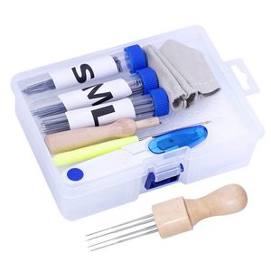 Hantverksverktyg Miusie 72 PCS Needle Felting Kit Hand Foam Scissors Awl Protect Finger Sying Accessories 221025