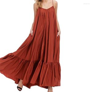 Sukienki swobodne seksowne paski spaghetti sukienki dla kobiet moda koronka u s-5xl 11 kolorów duże huśtawka luźna maxi vestidos jd1438