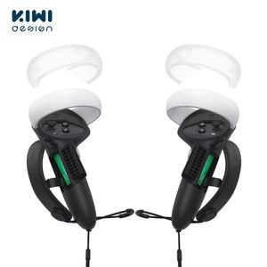 3D Glasses Kiwi Design Top Version Tampa para Oculus Quest 2 Controller Grips com protetor de abertura da bateria e tampa de anel 221025