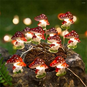 Strings Christmas Fairy String Lights 20/30 LEDs Mushroom Princess Garland For Girls Bedroom Nursery Party