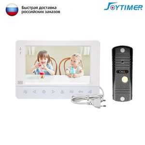 Doorbells JoyTimer Video Intercom 1200TVL Daire için Daire 7 inç Monitör Desteği Tek Anahtar Kilit Açma Hareket Algılama 221025