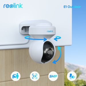 Kamery kopuły Reolink kamera IP Wi-Fi 5MP PTZ WEATPORPORP Kolor Nocny wizja Humancar Detekcja 2-drogowa Audio Security Camera E1 Outdoor 221025