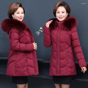 Mulheres femininas casacos e jaquetas de meia-idade mães casaco de inverno algodão grosso parkas mulheres elegantes elegantes