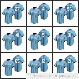 2021 Mężczyźni baseballowe Alex Gordon Jerseys Adalberto Mondesi Brad Keller Danny Duffy Cooperstown Kolekcja Road Men Men Młodzież Dzieci zszyte