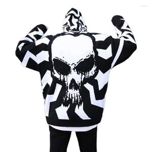 Men's Sweaters 2022 Autumn Winter Korean Pullover Men Skulls Oversized Sweater Hip Hop Pull Homme Women Loose Warm Knitted Sweatercoat