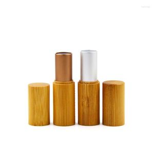 Storage Bottles 100 Pcs/Lot Bamboo Makeup Tubes For Lipstick Can Customize Logo Cosmetic Containers Packaging Wholesale