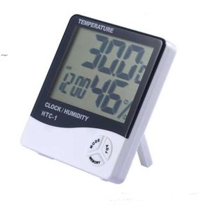 100pcs Digital LCD Sala eletrônica Temperatura Medidor de umidade Hygrômetro Estação meteorológica Despertador GCB16602