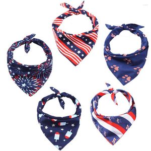 Hundebekleidung, amerikanische Flagge, Schals, Unabhängigkeitstag-Lätzchen, 4. Juli, Bandanas, Haustierpflegezubehör für kleine, mittelgroße und große Hunde