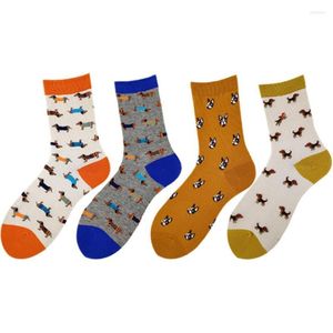 Men's Socks Foot 22-27CM Creative Animal Sausage Dog Dachshund Lovely Hvalp Hush Pup Puppy Huisdier Pet Retail Cute Wholesale Zoo Come