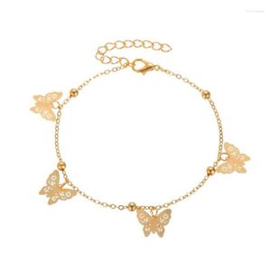 Kostki modna bransoletka do kostki motyla dla kobiet srebrna kolor kostki bohemian letnie sandały plażowe biżuteria dziewczyna łańcuch stóp