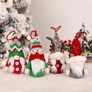 Noel Elf Dekorasyon Aydınlık Karınca Yüzsüz Yaşsız Bebek Ağaç için Parlak Şapkalarla Sevimli Gnome Dolls Festival Aksesuarlar1025