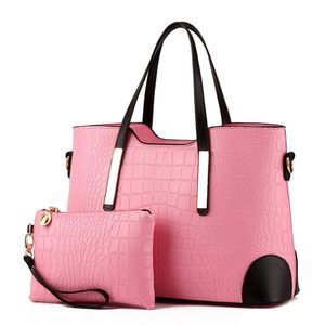 HBP Handbags Purses Women Totes Bag Handbag Purse Set 2 Pieces Bags Composite Clutch Female Bolsa Feminina Pink