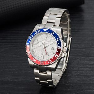 Mens Automatiska mekaniska klockor Montre de Luxe full rostfritt stål keramiskt safirglas 5 atm vattentäta super lysande män