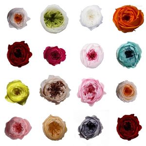 Decorative Flowers 8 Dried Class A Austin Rose4-5cm Candied Immortal Valentine's Day DIY Material Flower Gift Dekoration Wedding