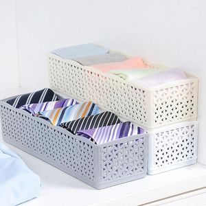 Storage Drawers 5 Cells Basket Wardrobe Organizer Women Men Box For Socks Underwear Plastic Container Makeup