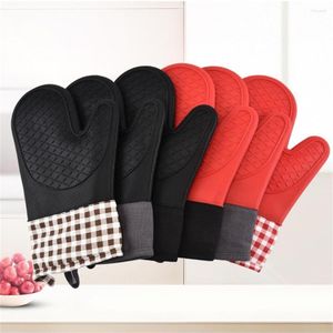 Oven Mitts One Piece Silicone Microwave Gloves BBQ Baking Pot Heat Resistant Kitchen Cooking Tool