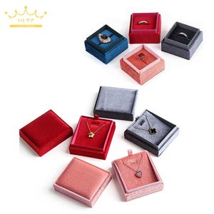 Ювелирные коробки вельветовые высококачественные креативные предложения подарки кольцо кольца кольца подвеска упаковка бархатная контейнер L221021