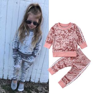 Abbigliamento per bambini primavera Autunno Neonati maschi Completi per bambini Tute per ragazze Tuta sportiva Giacca in pile per ragazze Set casual 0 4 anni