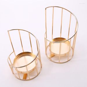 Candle Holders Nordic Style Geometric Rotary Candlestick Iron Art Wall Holder Sconce Small Tea Light Taper Romantic