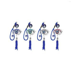 Nyckelringar Lucky Blue Evil Eye Charms Keychain Tassel Key Chain Car Ornament Decoration Fashion Jewets Gifts For Men Women